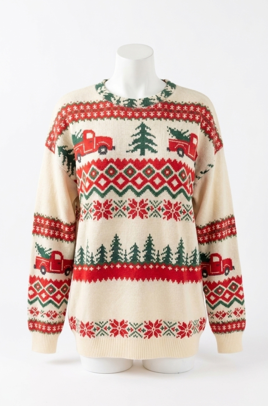 NEW AMPERSAND AVE university pullover sweater in holiday lane